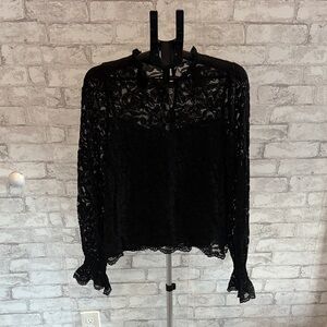 Vine & Love Black Lace Blouse